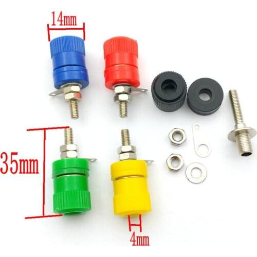 100pcs 5 color Binding Post Banana Socket for 4MM Banana plug adapter