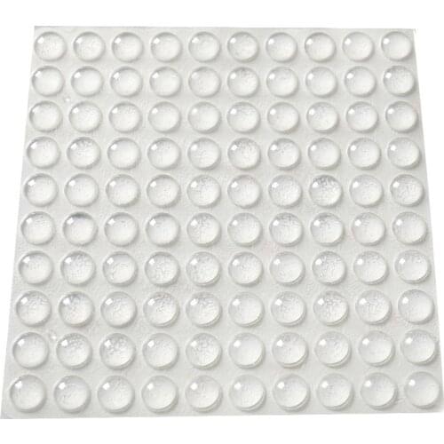 100 Pieces of Sticky Round Silicone Bumper Soft Transparent Skid Resistance Mat Suitable for Furniture Electronic Products