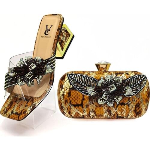 2021 Italian Design High Heels Shoes and Bag To Match Nigerian Shoes and Bag Set Ladies Party Shoes and Bag Wedding Pumps