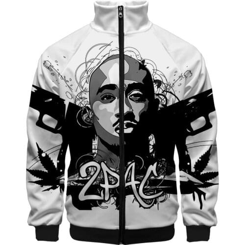 2021 Popular 2PAC Zipper Jackets Casual Hoodies Autumn Spring Clothes 2PAC Sweatshirt Streetwear Tops Fashion Cool High Street