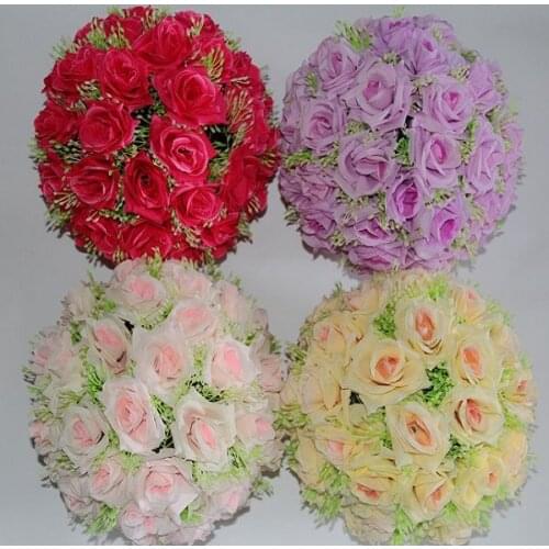 40cm high quality rose ball dried flowers wedding artificial flower ball silk flower artificial flowers for decoration