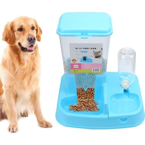 Pet Automatic Feeder For Dog Water Drinking Cat Feeding Dog Cat Drinking Bowl Dog Supplies Large Capacity Dispenser 1 Set
