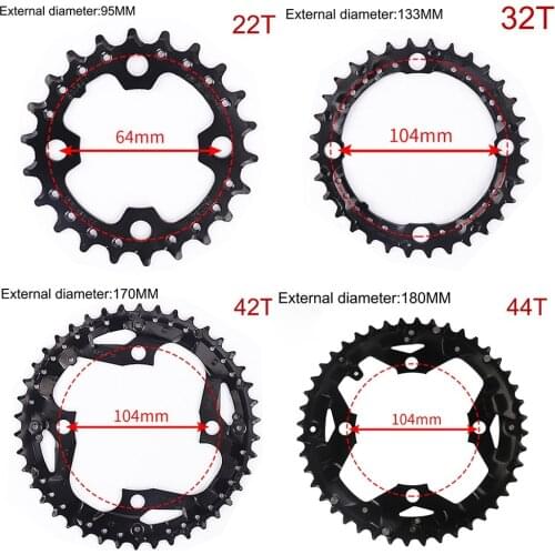 104BCD Narrow Wide MTB Bike Chainring 7/8/9/10/11Speed Bicycle Single Tooth Chain Ring 22T 32T 42T 44T Crankset Tooth Plate Part