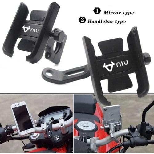 For NIU N1 N1S M1 U1 M+ NGT Motorcycle CNC Handlebar Rearview Mirror Mobile Phone Holder GPS stand bracket