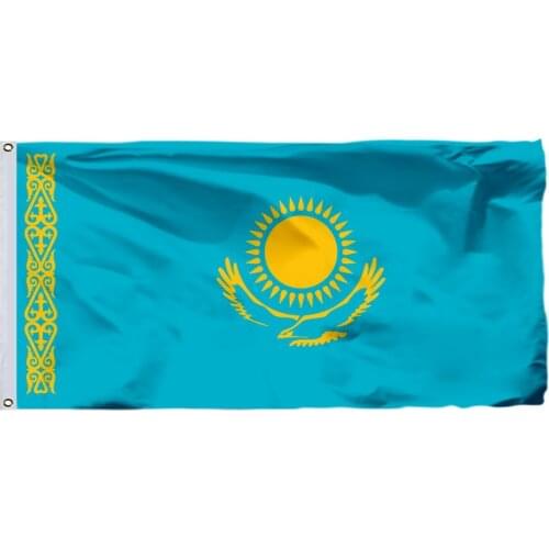 Kazakhstan Flag 120 x 180 cm 100D Polyester Large Big Kazakh Flags And Banners