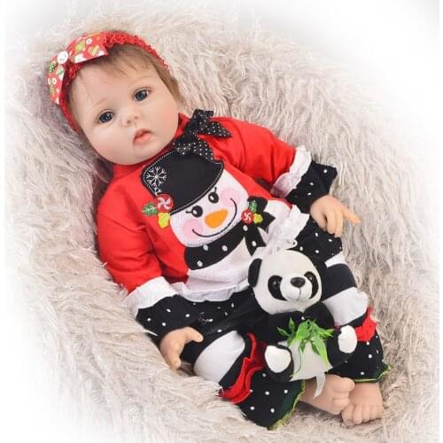 Lol Doll Surprise gift For Girls Simulation reborn baby Doll Toy 55cm Bebe Reborn Menina Corpo De Silicone cloth body Dolls KI32