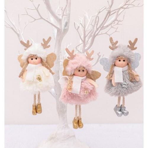 Cute Angel Girl Doll Christmas Tree Ornament Xmas Hanging Pendant Dolls Christmas Decoration For Home Kids Gifts