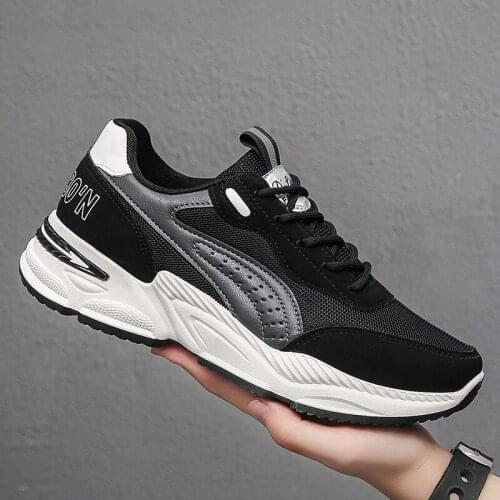 2021 Autumn Sports Men Casual Shoes Designers Brand Breathable Mesh White Platform Sneakers for Men Vulcanized Shoes Lace Up