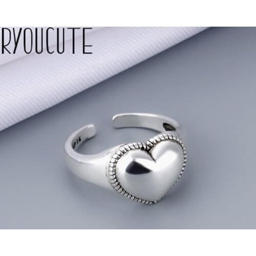 New Charming Love Heart Finger Ring for Women Vintage Boho Knuckle Party Rings Gothic Punk Jewelry Gifts for Girls