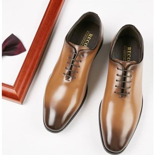 New Luxurious Italian Patent Leather Men Black yellow Wedding Oxford Shoes Lace-Up Office Business Suit Mens Dress Shoes