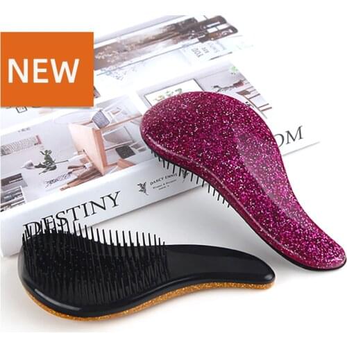 Wholesale Magic Handle Comb Anti-static Massage Hair Brush Tangle Detangle Shower Massage Barber Hairbrush Comb Salon Hair Styli