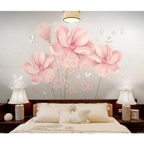 Custom 3D Photo Wallpaper Wall Covering Mural Bedroom Small fresh 3d stereo flower background wall simple Background Wallpapers
