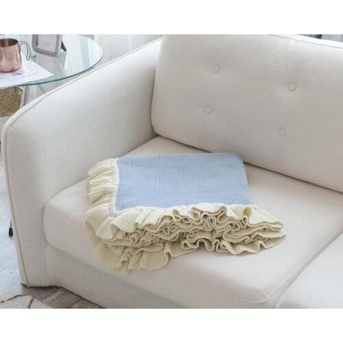 Drop Shipping 130*160cm Cotton Knit Blanket Nordic Soft Bed Cover Plaids Sofa Throw Blanket