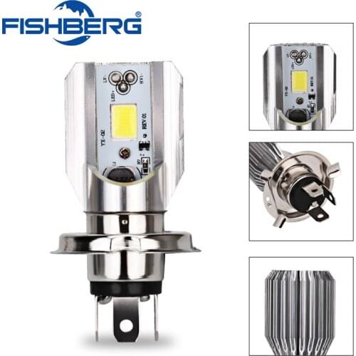H4 Led Motorcycle Headlight Bulbs COB Led 12-36V 1000LM H/L Lamp Scooter ATV Moto Accessories Fog Lights 6000K Xenon White