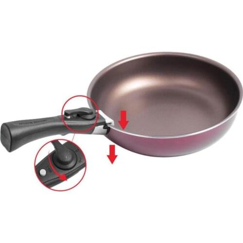 Universal Removable Pan Pot Handle Dismountable Clip Grip Handle for Kitchen Pan Clamp Outdoor Portable Camping Pan Accessories