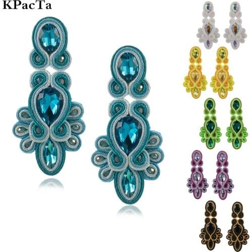KPacoTa 2021 Naw Earrings for Women Drop Vintage Soutache Handmade Statement Jewelry Brincos Luxury Earrings Jewelry Party Gift
