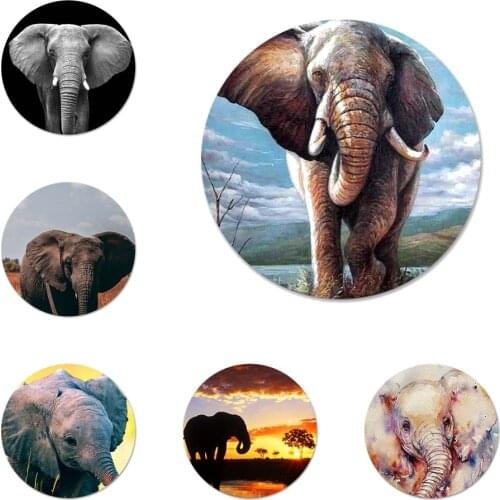Elephant Icons Pins Badge Decoration Brooches Metal Badges For Backpack Decoration 58mm
