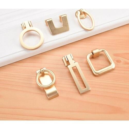 Gold Cabinet Pulls Handle Solid Zinc Alloy Kitchen Cupboard Handle Drawer Knobs Hardware Furniture Pull Handle