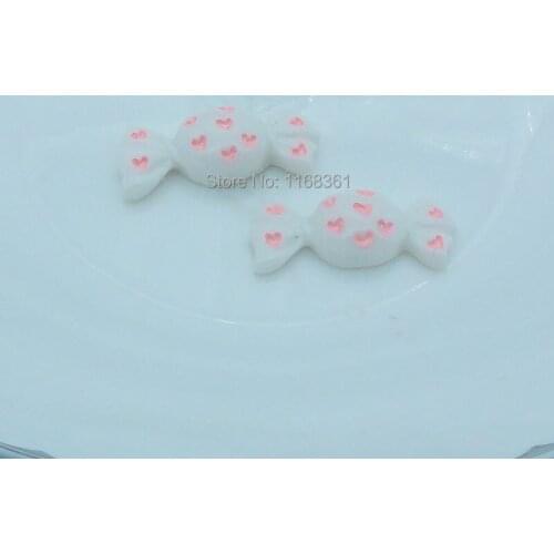 1pcs/lot resin flat back white love candy 24mm simulation of food Cabochon Scrapbook DIY phone decoration B303-10