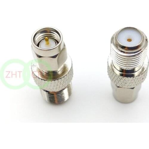 100pcs copper SMA male plug to F female jack RF coax Connector