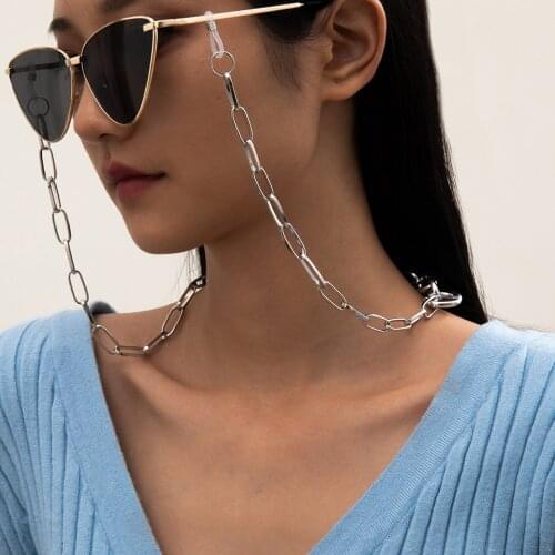 2021 Trend Metal Chain Glasses Chain Street Photography Hanging Neck Sunglasses Accessories European and American Style Jewelry