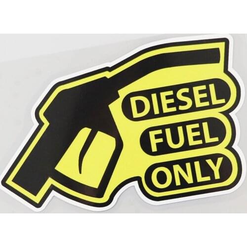 Fuzhen Boutique Decals Exterior Accessorie Diesel Fuel Reminder Gas Cap Cover Marker Decal PVC Car Sticker 12cm X 7cm