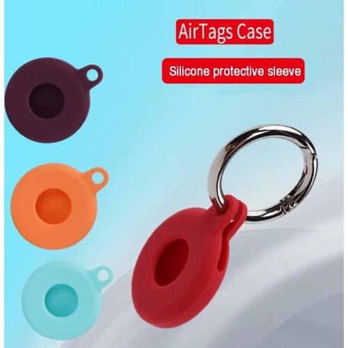 Suitable For Apple Airtags Leather Protective Case Sleeve For Apple Locator Tracker Anti-lost Device Keychain Sleeve Cover