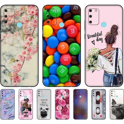 For HONOR 9A Case 6.3" Soft Silicon Tpu Phone Cover On Huawei Honor 9A 9 A MOA-LX9N Back Bag Funda Shell black tpu case