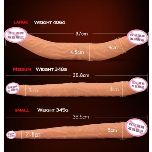 Double dong Lesbian sex toys for women double dildos gay long huge dildo realistic penis 3 size Optional double dildos