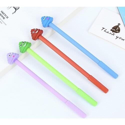 Ellen Brook 1 Piece Creative Cute Gel Pen Dung Kawaii Stationery Office Material Writing Tools School Supplies Kids Gifts