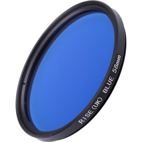 Camera Filter 58mm Full blue Color Lens Filter for Nikon D3100 D3200 D5100 SLR Camera Lens