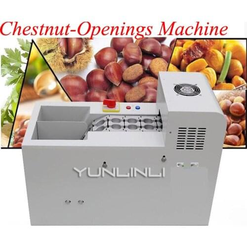 Commercial Household Double Channel Chain Plate Input Automatic Chestnut Opening Machine 220V 500W BL-CP-21