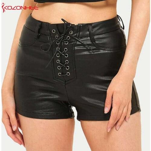 Женские кожаные шорты Kozonhee China At AliExpress