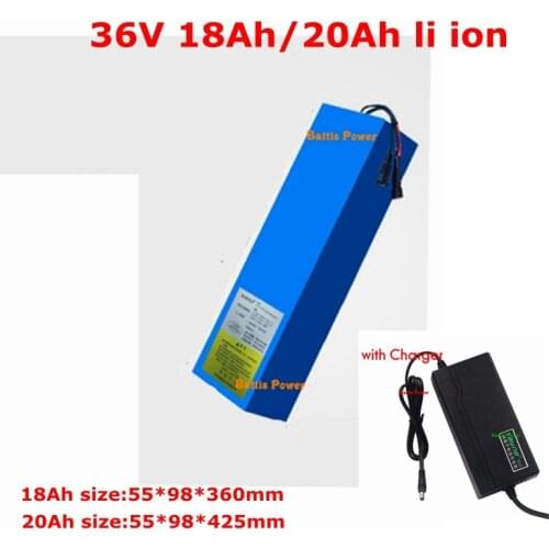 Lithium ion 36V 20AH battery scooter 36v 18AH BMS 10S Li ion for 1000W Millet E-moped Balancing car EV bike + 2A charger
