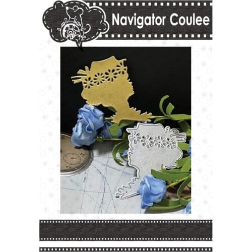 Metal cutting mold girl avatar flowers die from novice scrapbook cutting decorative stamps and mold craft supplies 2021 new