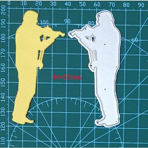 Metal Cutting Dies Violin musician Craft Die Cuts Stencil For Diy Scrapbook Paper Cards Embossing Knife Blade Die Template