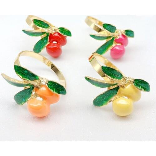 8pcs/lot Fruit Jujube Napkin Ring Fashion Napkin Ring Wedding Hotel Tableware Napkin Button Desktop Decoration