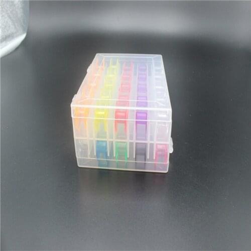 50Pcs Plastic Bobbin Kit with Organizer Box and 9 Colors