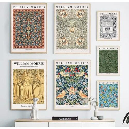 William Morris Wall Art Canvas Painting Bird Flower Fruit Nordic Posters And Prints Decoration Pictures For Living Bedroom Mural