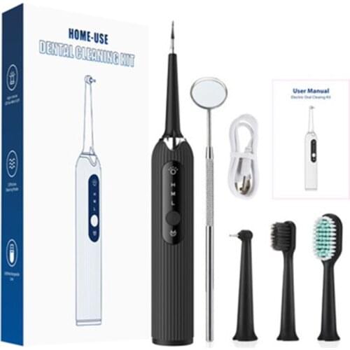 New Portable Electric Toothbrush Household Ultrasonic Electric Dental Scaler Dental Care Tool Electric Dental Scaler 5-Piece Set
