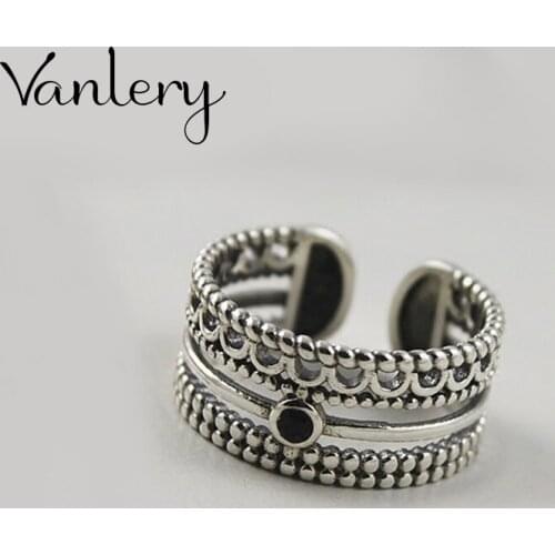 Charming Original Design Bohemian Black Round Rings For Women Fashion Open Finger Rings Female Boho Jewelry 2021