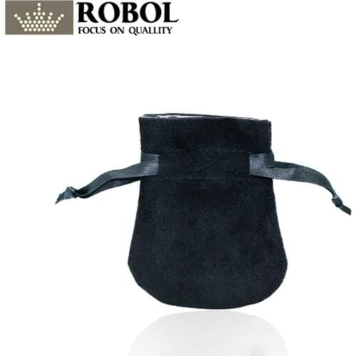 RLLEN Original Charm Womens Ring Beaded Jewelry Black Protection Velvet Bag Simple Brand Gift Bag Factory Direct cloth bag