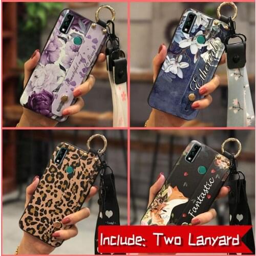 Original For Girls Phone Case For Huawei Y8S Lanyard Durable Anti-dust Soft Case Shockproof