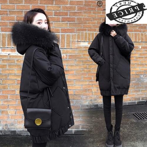 Fashion Mid-length Hooded Parkas Jacket Womens Winter Down Jackets Coat Female White Duck Down Women Parkas Ropa Mujer 1a0