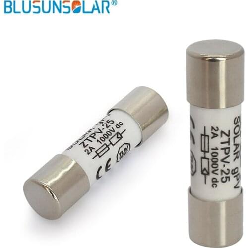 200 pcs PV Solar Fuse 2A-30A 1000VDC Fusible 10x38mm PV for Solar Power System