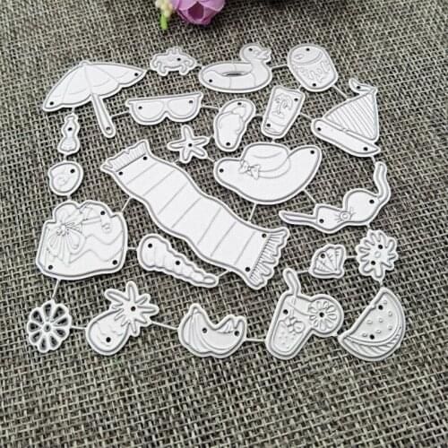 H55A Beach Supplies Embossing Knife Mould, Carbon Steel Embossing Knife Mould for Craft Card Making Embossing Stencil