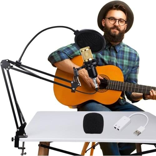 Professional Condenser Karaoke Microphone BM800 3.5Mm Wired Recording Microphone for Computer Karaoke KTV Studio Recording