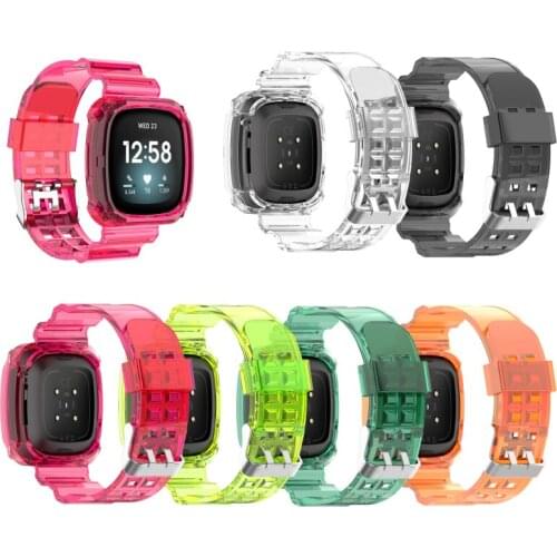 Wristband Strap For Fitbit Versa 3 Fitbit Sense Watch Band Wrist Bracelet Replacement Transparent Bracelet For Fitbit Strap