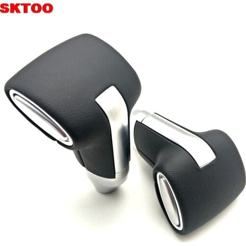 1PCS Gear Shift Knob New Automatic Transmission Leather+Chrome For Toyota Camry for Rav4 for Corolla Ex Gear Head CAR