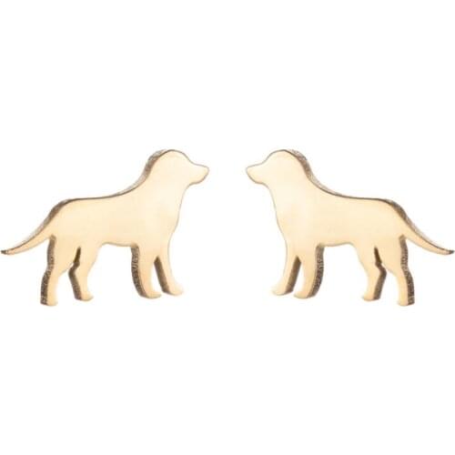 Mini Cute Puppy Dog Stud Earrings for Women Fashion Stainless Steel Black Earring Animal Cat Ear Studs Cartoon Jewelry Accessory